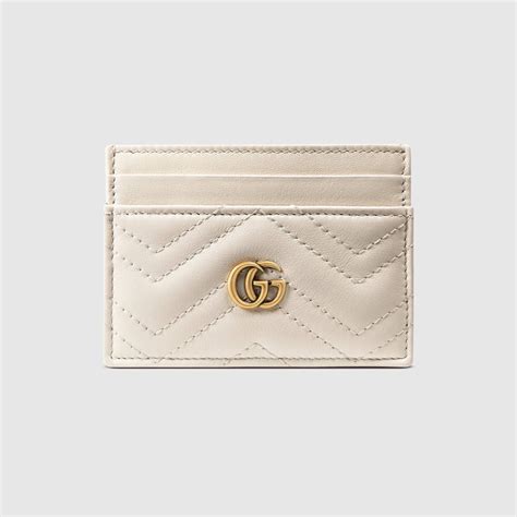 gucci marmont card case white|Gucci card case with bow.